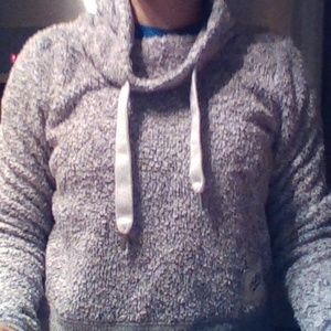 grey cropped sweatshirt